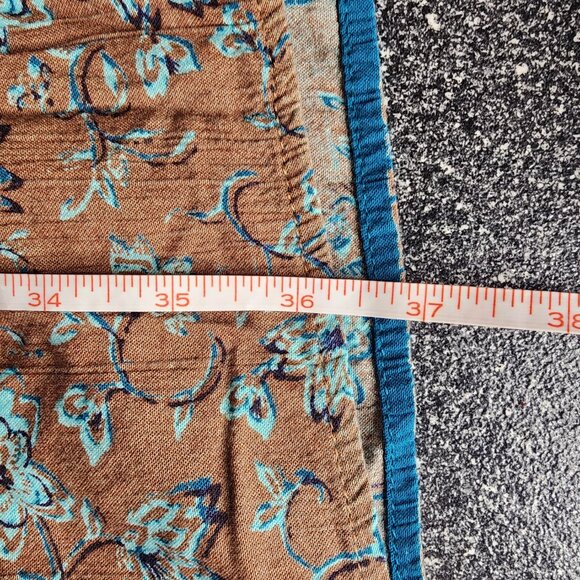 Prairie Boho Cottagecore puff sleeve flowy midi dress Sz S Angie vacation - Picture 4 of 7